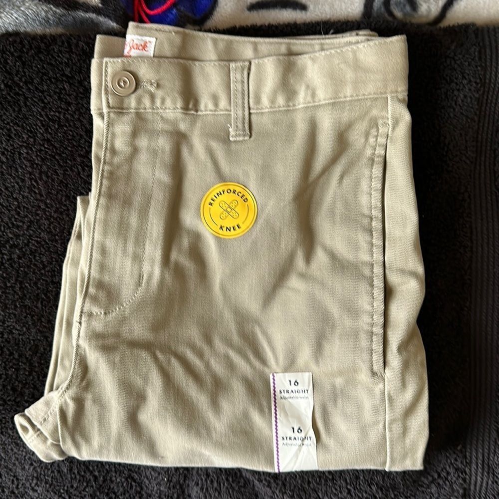 Cat & Jack Size 16 Girl's Khaki Adjustable Waist School Uniform